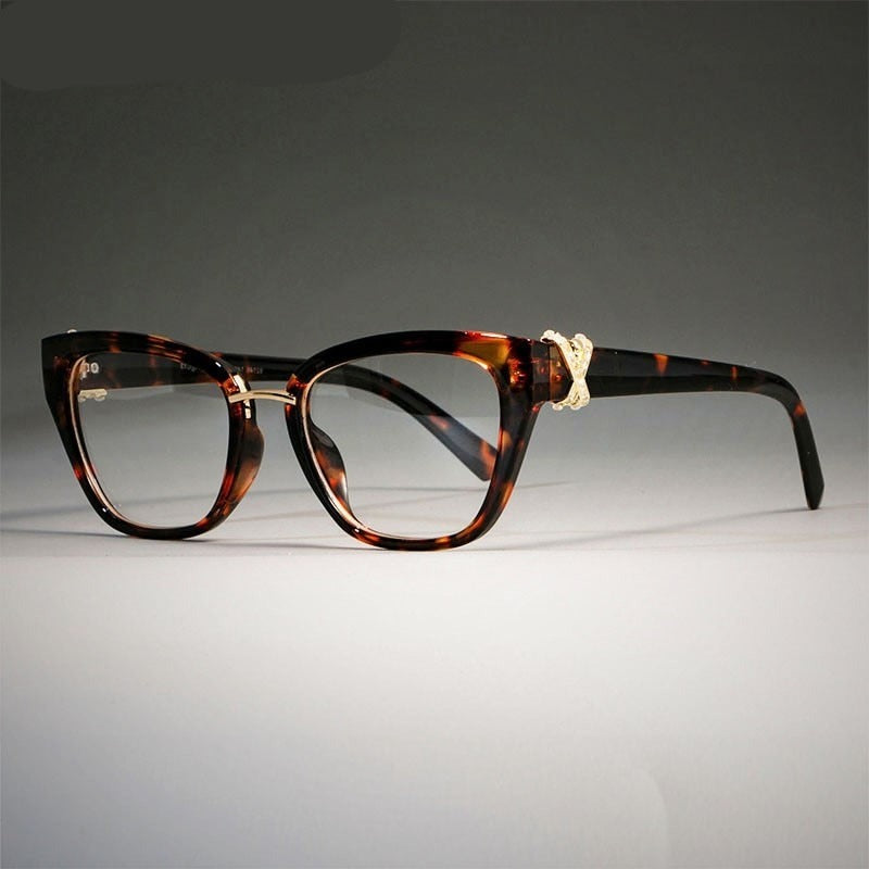 Rhinestone Cat Eye Optical Glasses