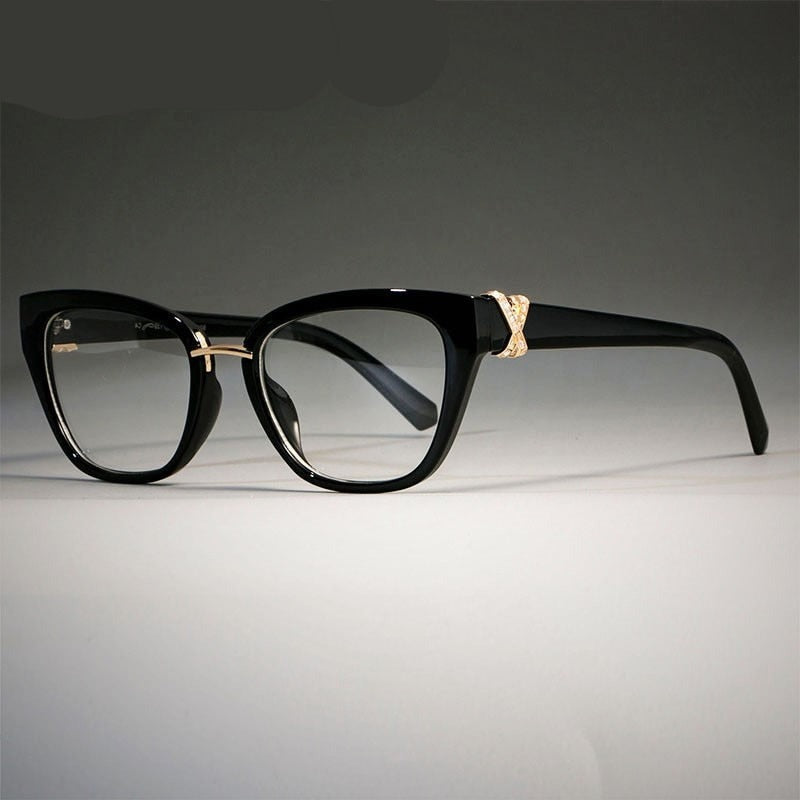 Rhinestone Cat Eye Optical Glasses