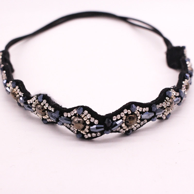 Vintage Beads Rhinestone Headband Hair Accessories