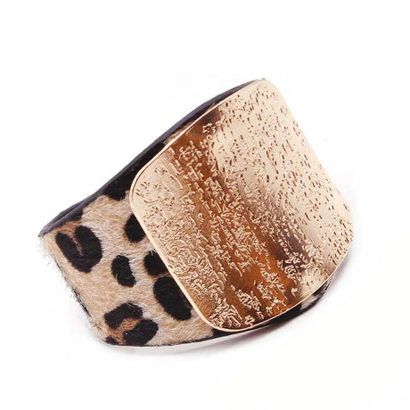 Leopard Wrap Leather Bracelet