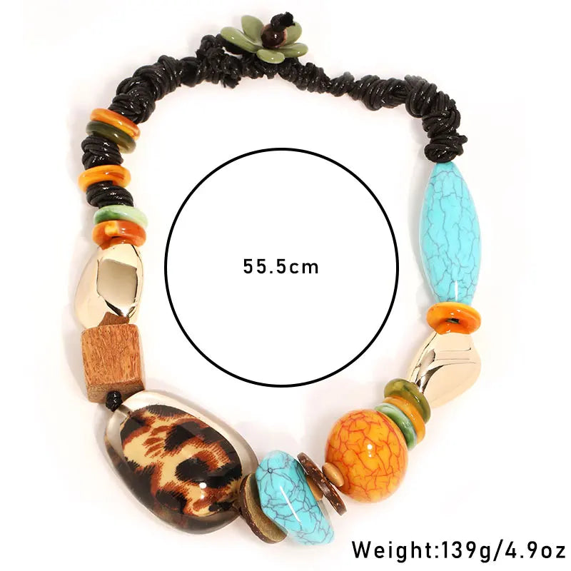 Size of a Handmade Bohemian Statement Beads Necklace