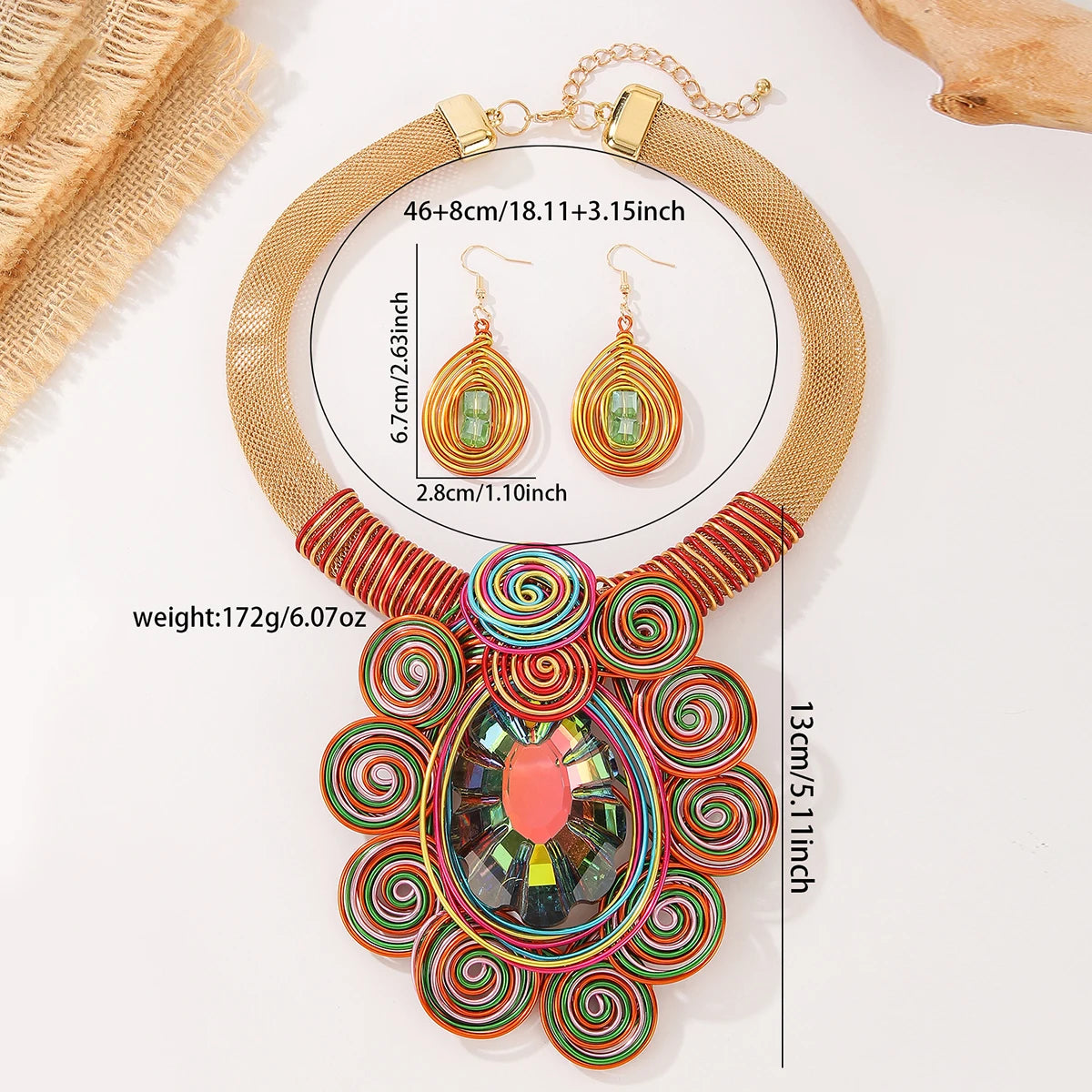 Size of Handmade Large Water Drop Crystal Aluminum Jewelry