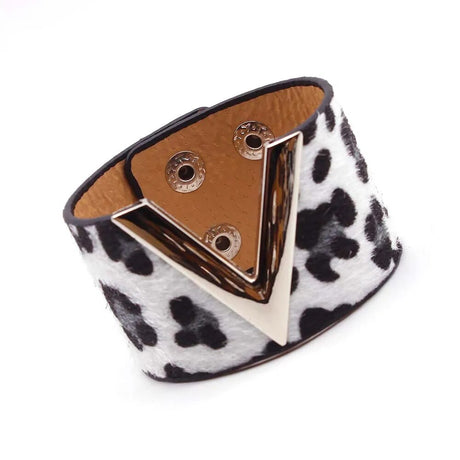 Leopard Wrap Leather Bracelet
