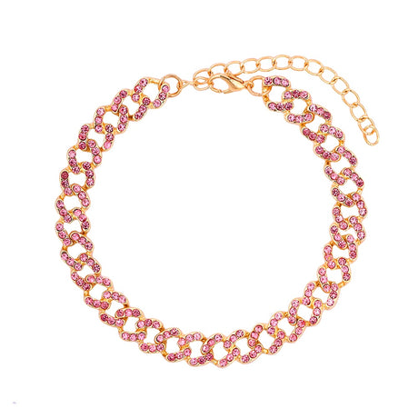 Chunky Rhinestone Cuban Bracelet