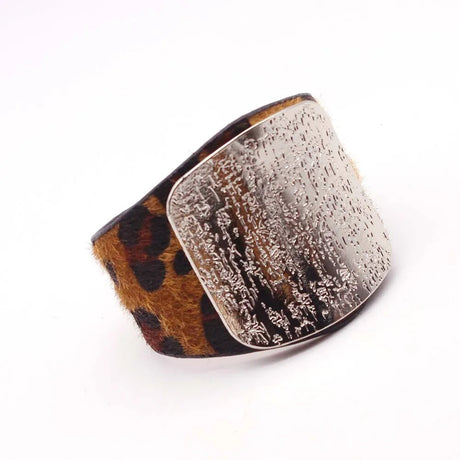 Leopard Wrap Leather Bracelet