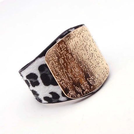 Leopard Wrap Leather Bracelet