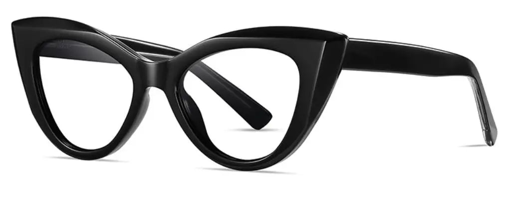 Black High Quality Anti Blue Light Oversized Cat Eye Reading Glasses