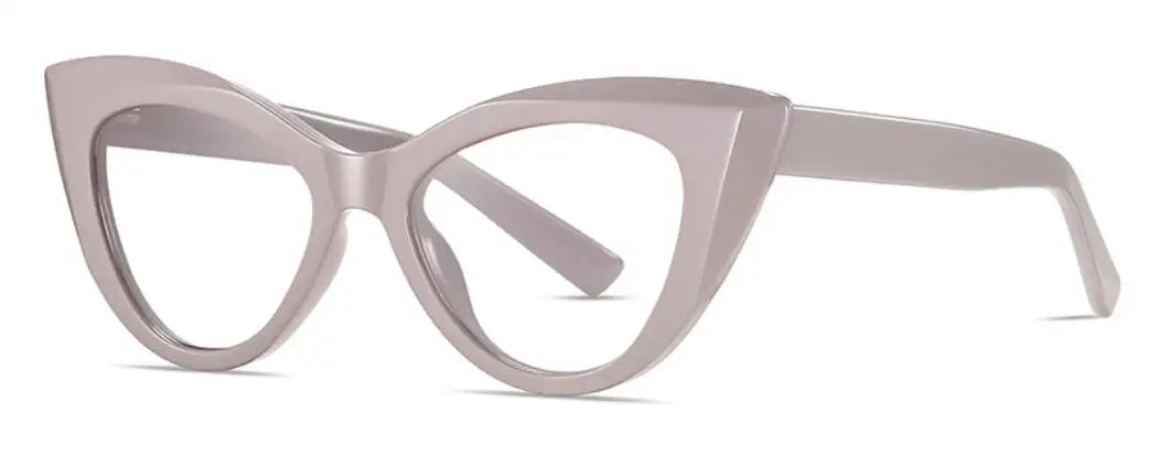 Dirty white High Quality Anti Blue Light Oversized Cat Eye Reading Glasses