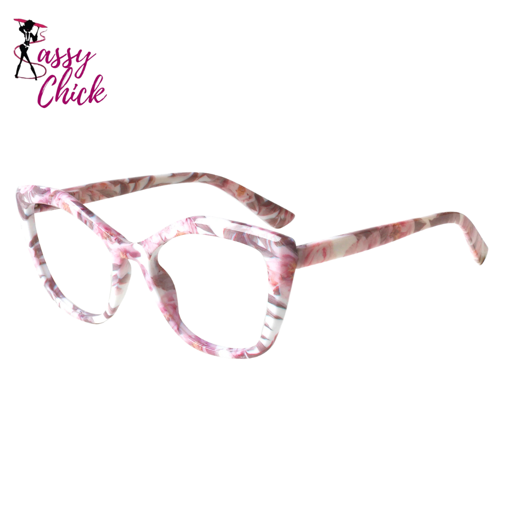 High Quality Design Spring Hinge Eyeglasses Sassy Chick Logo