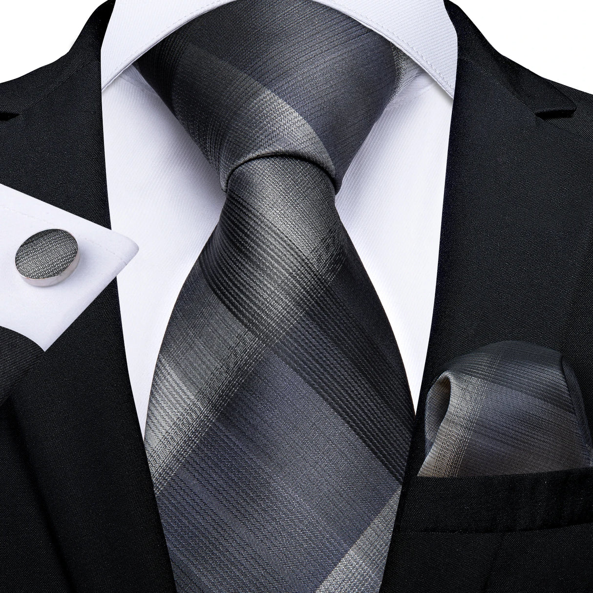 black gray tie