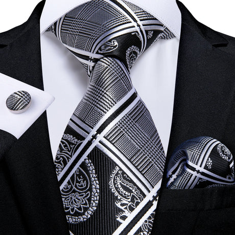 grey paisley tie