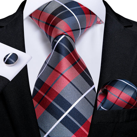 red blue gray stripe tie