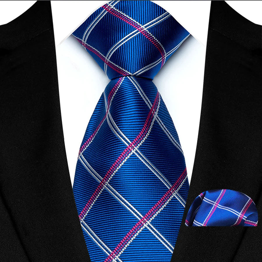 High Quality Pocket Square Royal Blue Men Tie