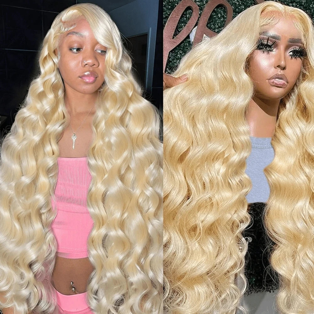 Blonde Body Wave Lace Frontal Wig Human Hair