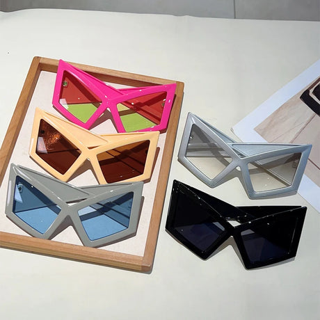 Collection of Hip-hop Oversized Cat Eye Sunglasses For Women