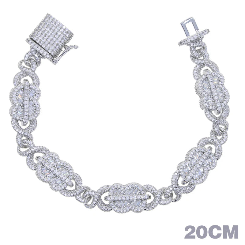 Bracelet Hip Hop Link Chain Charm  Bling Jewelry