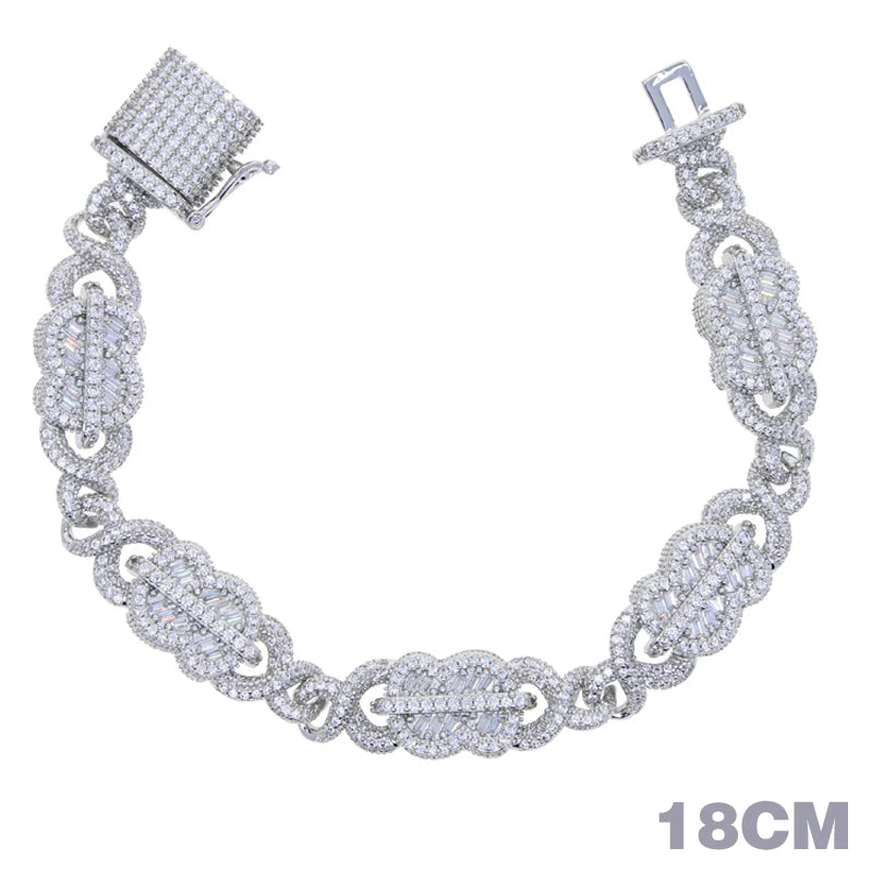 Bracelet Hip Hop Link Chain Charm  Bling Jewelry