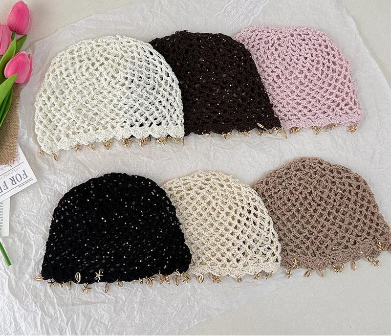 Collection of Hollowed Out Woven Pullover Crochet Headwrap