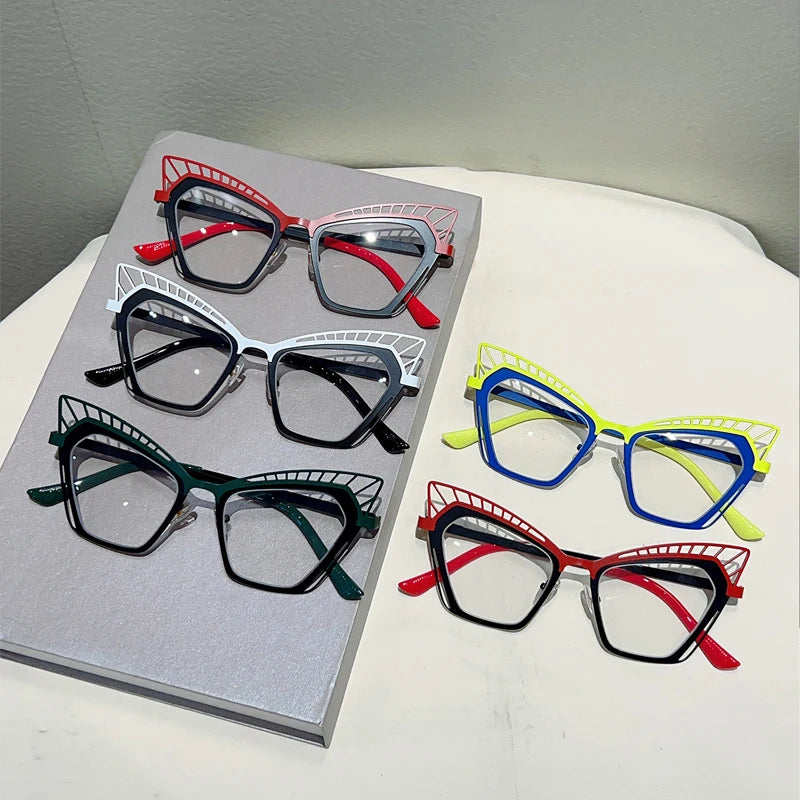 Collection of Hollowed Rim Cat Eye Eyeglasses