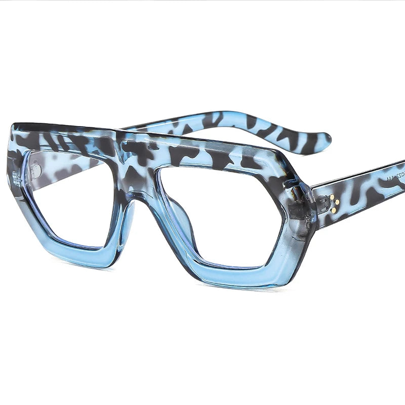 Hyperopia Thick Frame Reading Eyeglasses blue black
