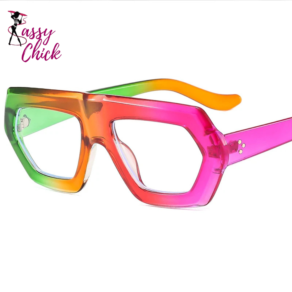 Hyperopia Thick Frame Reading Eyewear Sassy Chick Logo