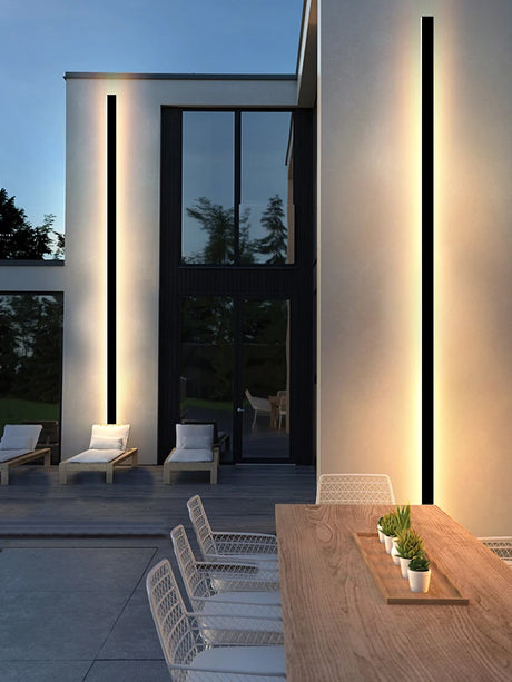 IP65 outdoor waterproof LED strip wall lamp installed on garden or stair wall