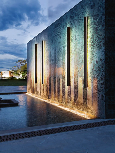 IP65 outdoor waterproof LED strip wall lamp installed on garden or stair wall
