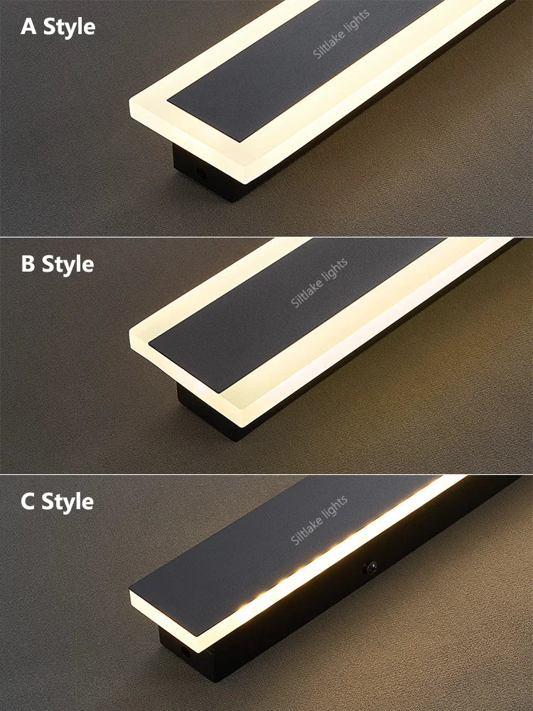 IP65 outdoor waterproof LED strip wall lamp installed on garden or stair wall