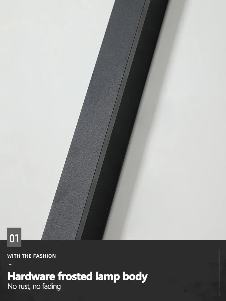 IP65 outdoor waterproof LED strip wall lamp installed on garden or stair wall