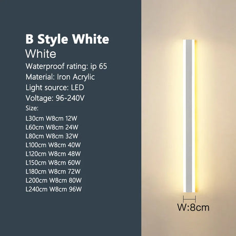 IP65 outdoor waterproof LED strip wall lamp installed on garden or stair wall