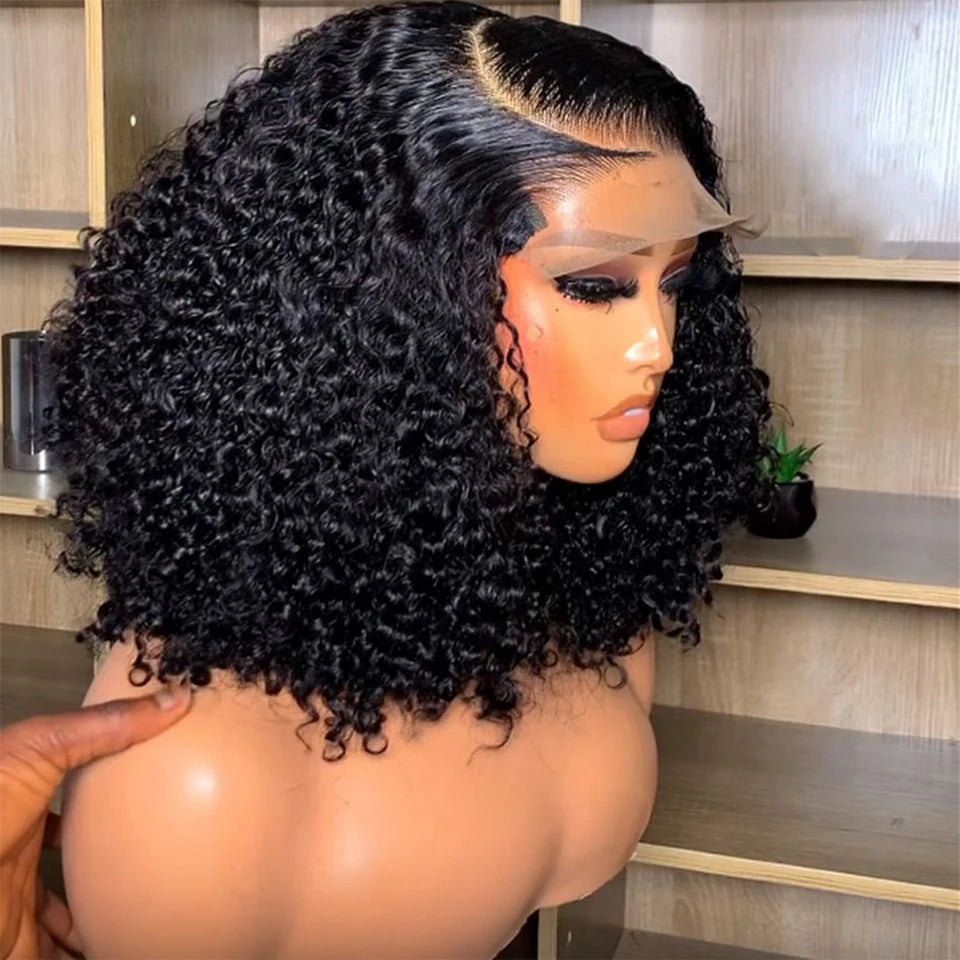 Indian Bob Jerry Curly Wave Wig Black