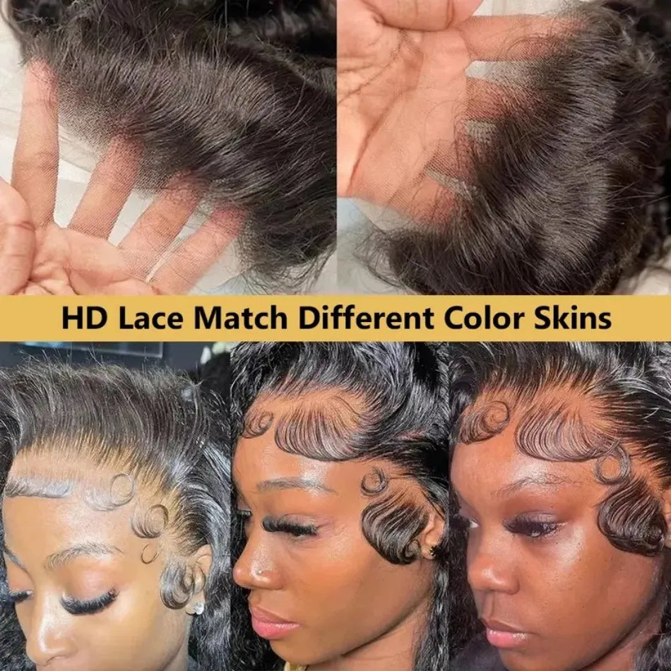 Invisible Strap Curly 360 Deep Wave Frontal Human Hair Wigs