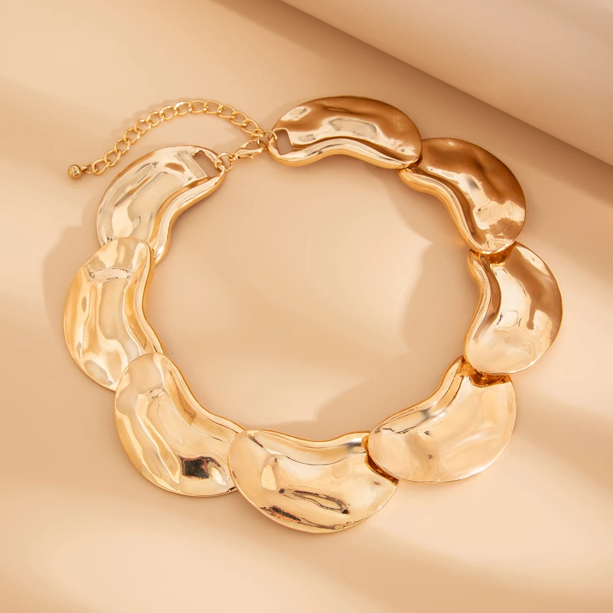 necklace Irregular Metal Pea Chain Necklace Set