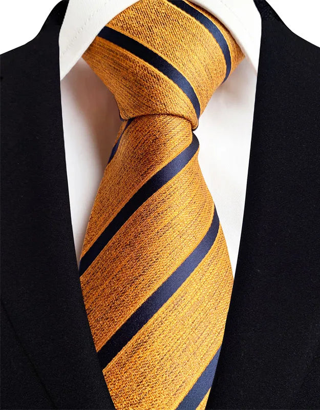 Jacquard 8CM Orange Brown Color Adult Neckties