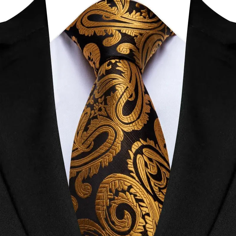 Jacquard 8CM Orange Brown Color Adult Neckties