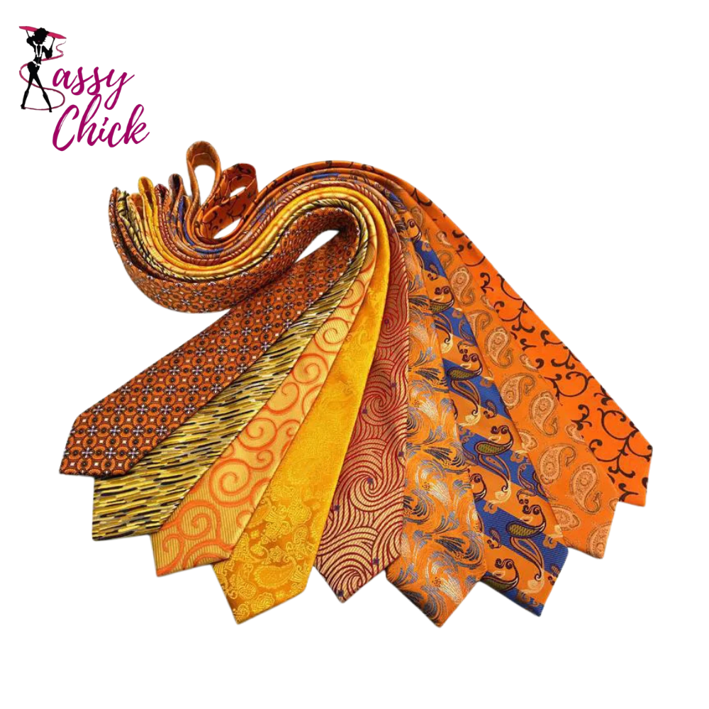 Jacquard Woven 8CM Floral Paisley Men's Ties Sassy Chick Logo
