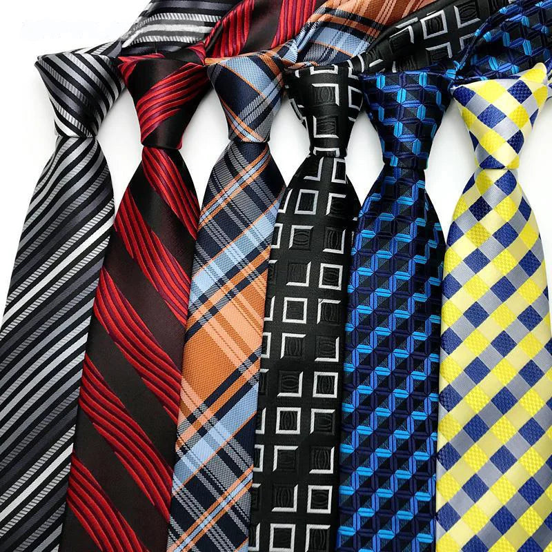 Collection of Jacquard Woven Ascot Formal 8CM Stripes Plaid & Checks Ties