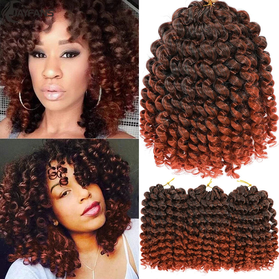 Black Red Jamaican Twist Synthetic Braid Hair