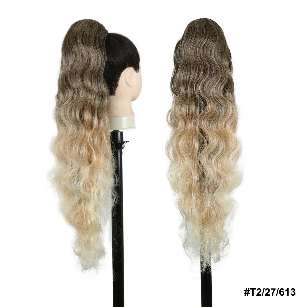 Kanekalon Drawstring Ponytails Synthetic Hair Extensions
