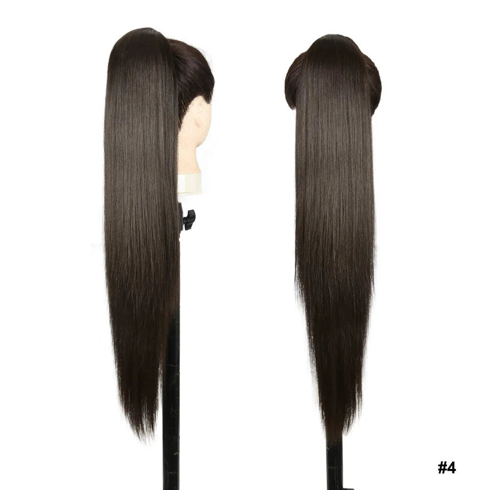 Kanekalon Drawstring Ponytails Synthetic Hair Extensions