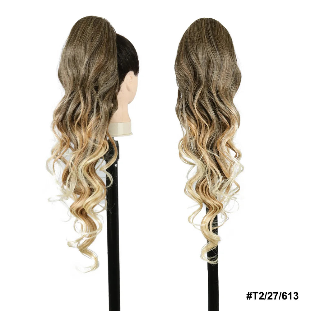 Kanekalon Drawstring Ponytails Synthetic Hair Extensions