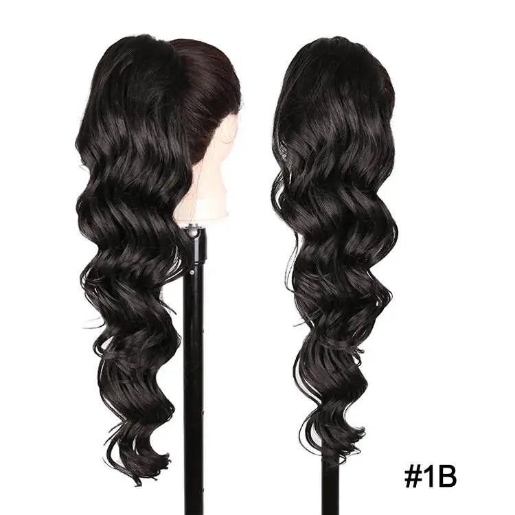 Kanekalon Drawstring Ponytails Synthetic Hair Extensions