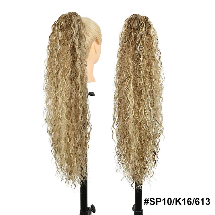 Kanekalon Drawstring Ponytails Synthetic Hair Extensions