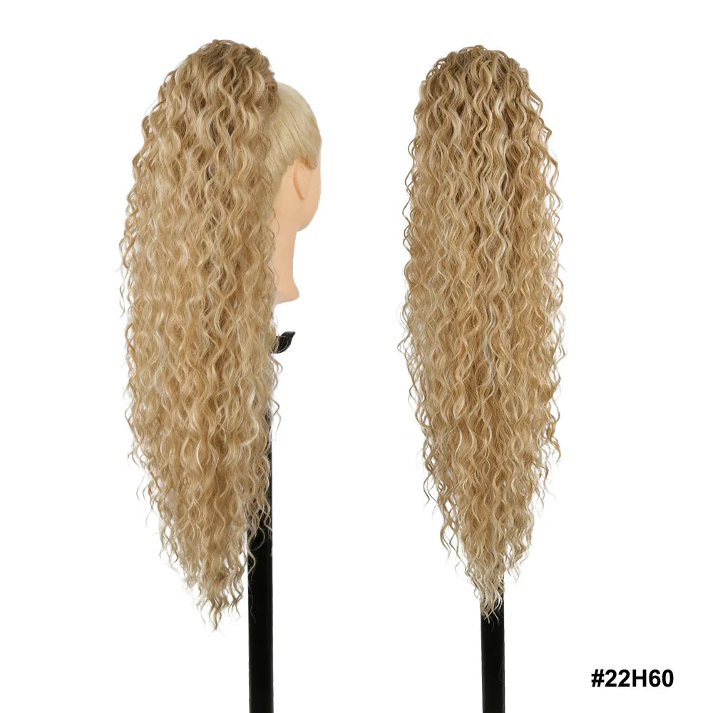 Kanekalon Drawstring Ponytails Synthetic Hair Extensions