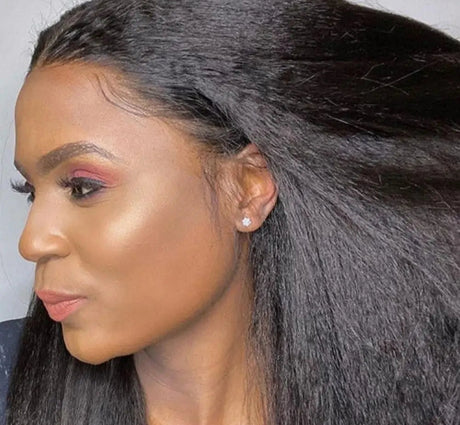 Sample Kinky Straight Lace Front wig