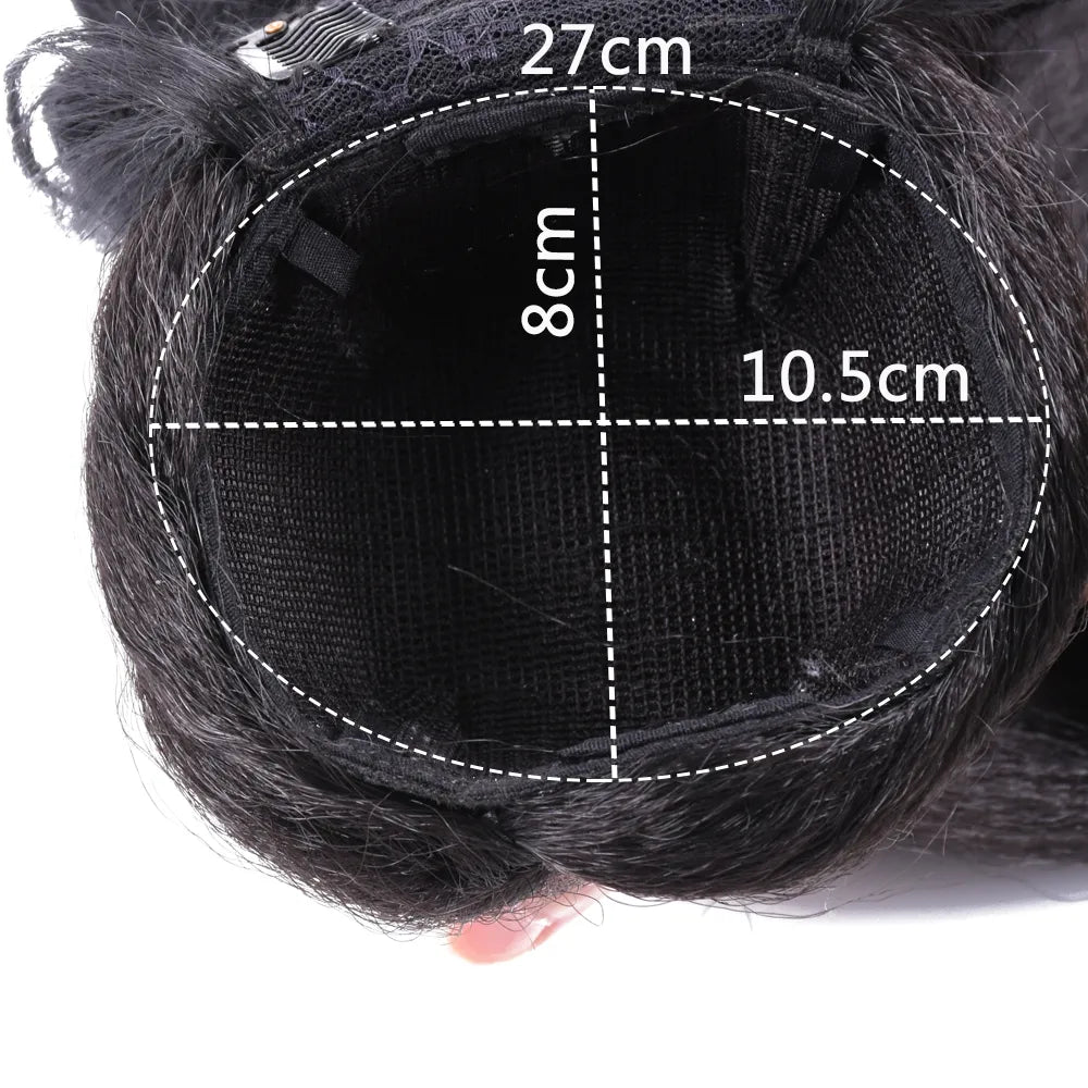 Size of cap Kinky Straight Ponytail Hair Extension