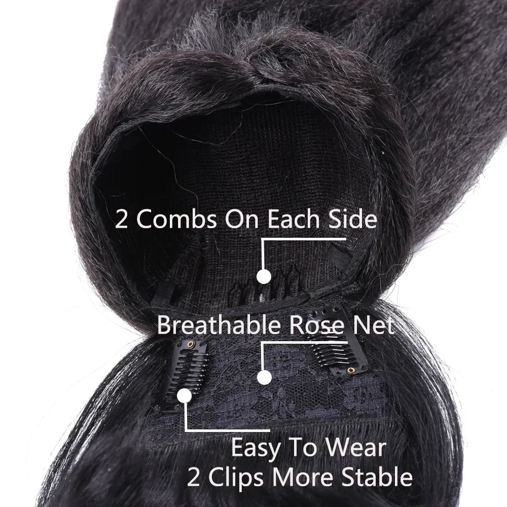 Details of Kinky Straight Ponytail Hair Extension