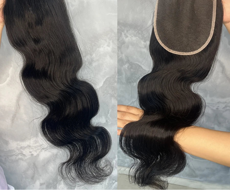 Lace Closure Straight 5x5 Hand Tied Human Hair