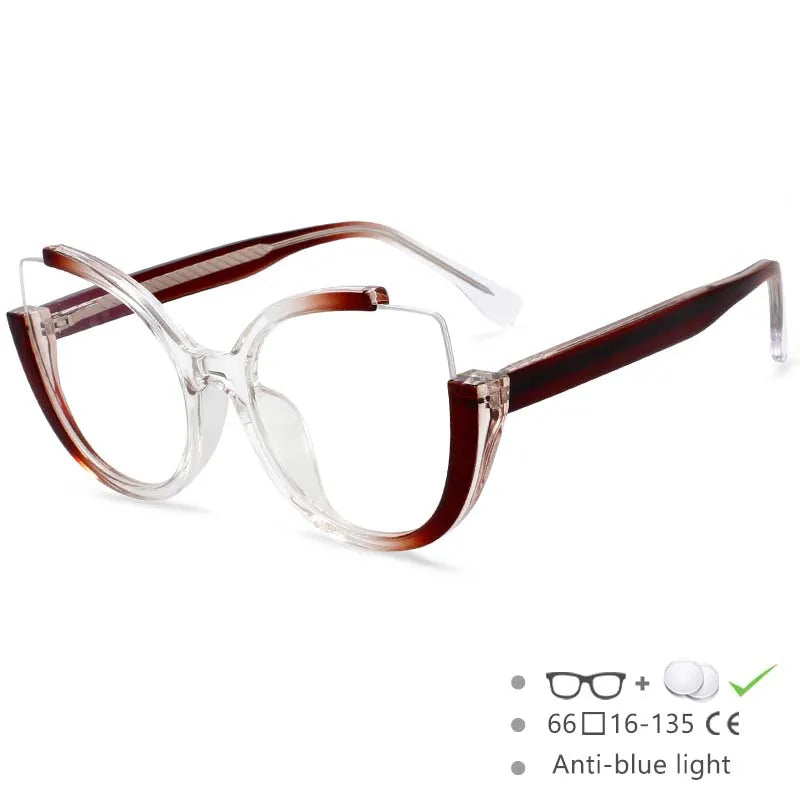 dark brown frame cat eye reading glasses