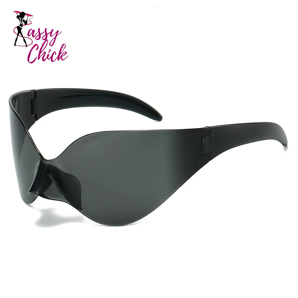 Ladies UV400 Punk Goggle Sunglasses Sassy Chick Logo